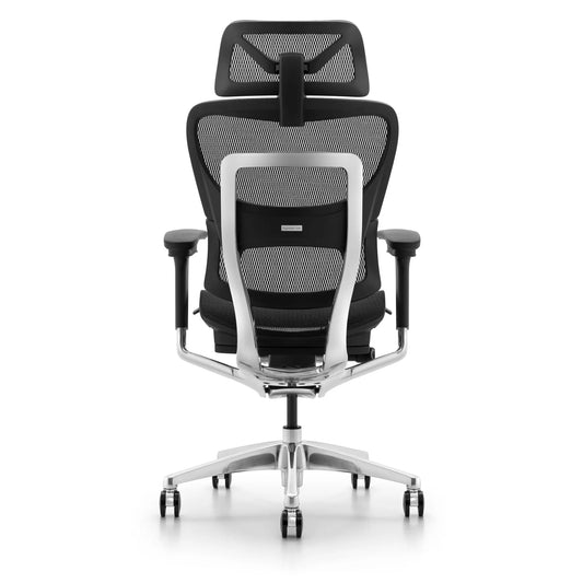 JMT-976970 Executive Office Chair with Genuine Leather and Mesh, Ergonomic Swivel Design
