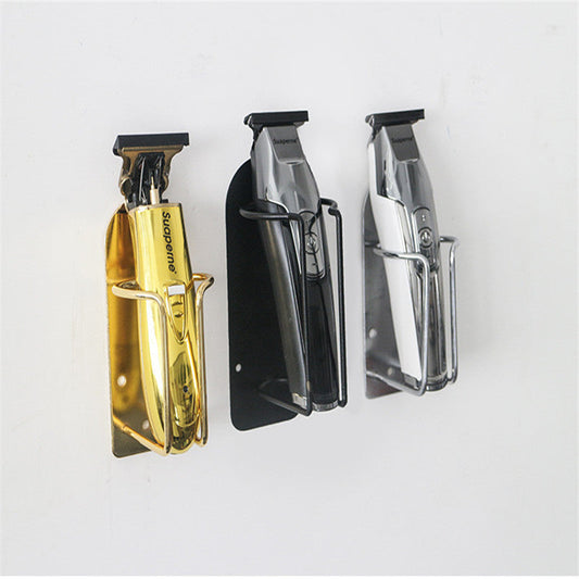 JMT-981962 Electric Hair Clipper Holder Rack - Stainless Steel Stand for Barbershops and Home Use in Silver and Gold