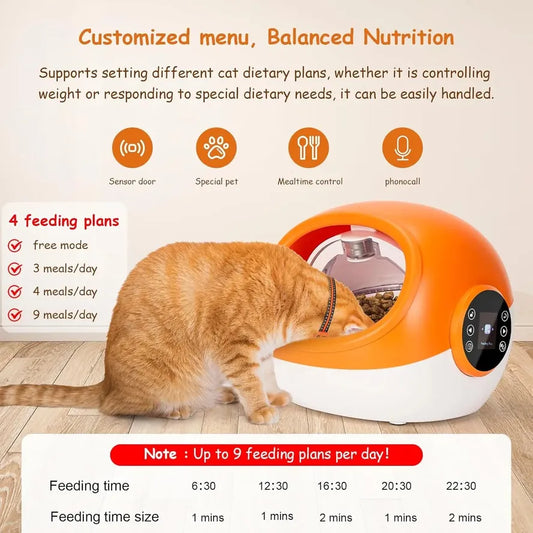 JMT-992714 Smart RFID Cat Feeder with Microchip Recognition and Portion Control