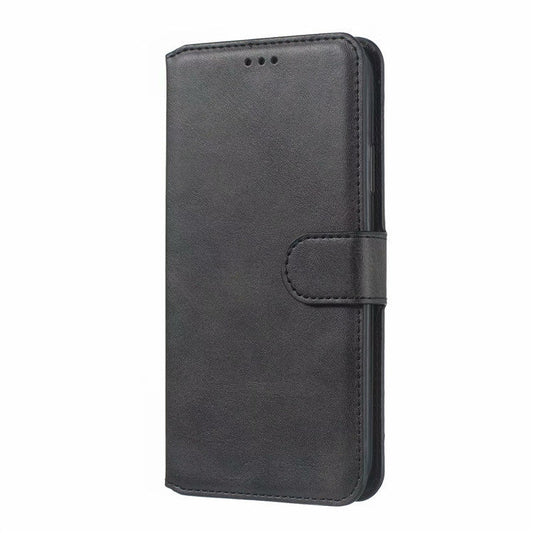 JMT-997322 Sleek Solid Color Leather Phone Case with Classic Calf Pattern for Samsung