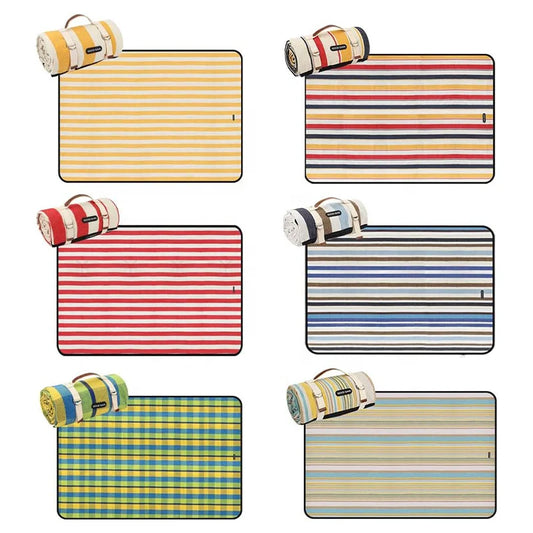 JMT-732042 Outdoor Eco-Friendly Waterproof Picnic Blanket with Leather Strap - Portable Recycled Oxford Mat for Camping and Beach