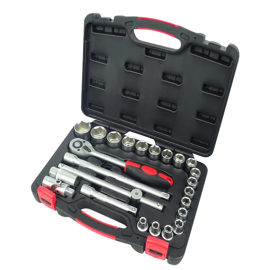 JMT-192266 24-Piece 1/2 Inch Standard Ratchet and Socket Hand Tool Set from Taiwan