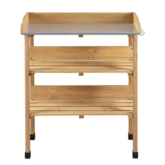 JMT-829194 Wooden Potting Table for Garden Outdoor Decoration