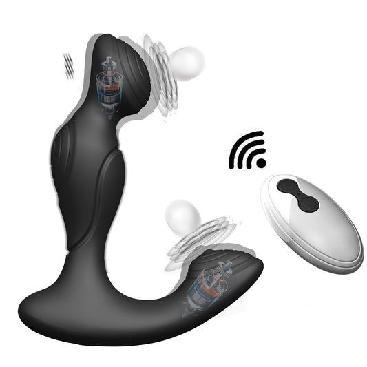 JMT-491613 Wireless Remote Control Silicone Prostate Massager with ABS Design