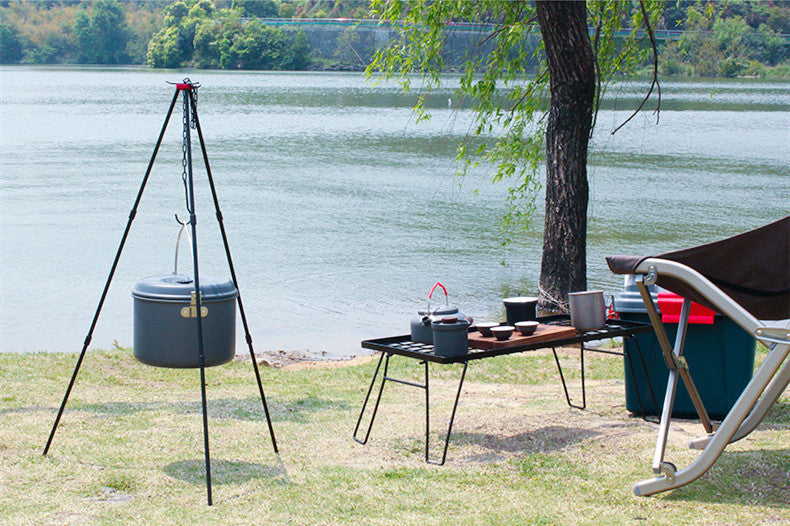 JMT-241674 Portable Camping Tripod Cooking Pot for Outdoor Survival Adventures