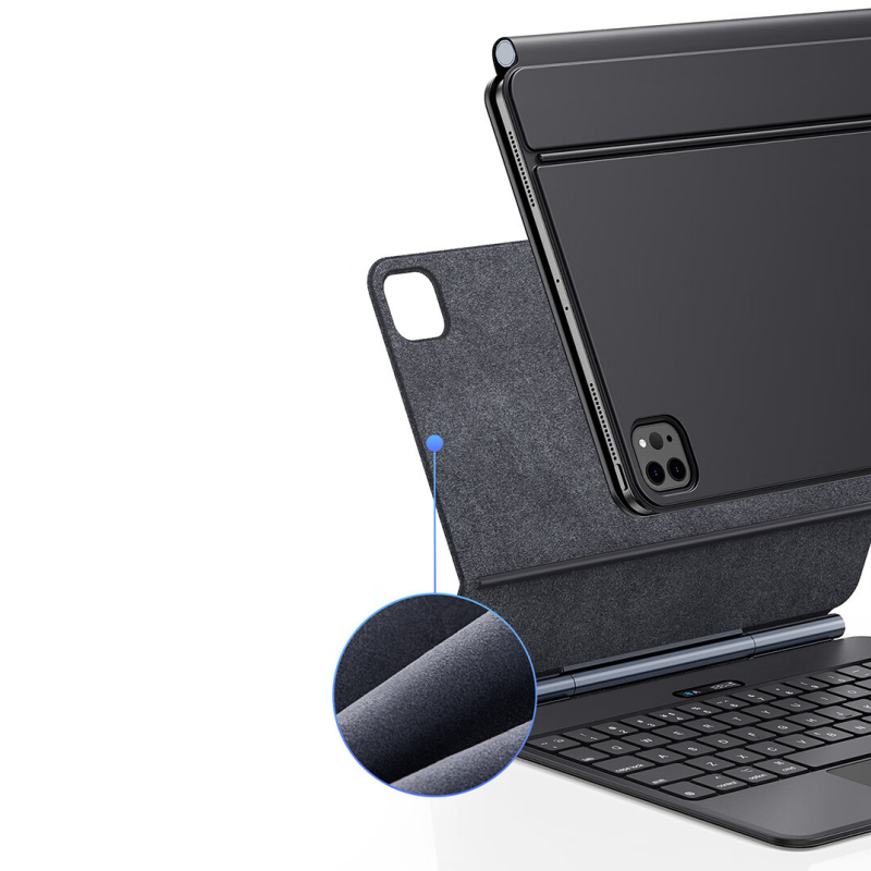 Enhance Your iPad Case iPad Air iPad Pro with JMT-2501 Keyboard Case, Touchpad, Pencil Holder & Power Bank