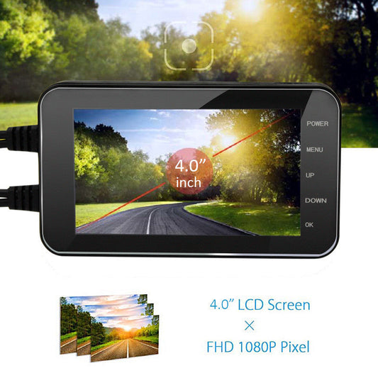 JMT-704029 Full HD 1080P Waterproof Motorcycle Camera with Dual Lens and 140-Degree Wide Angle, Supports Motion Detection and WiFi