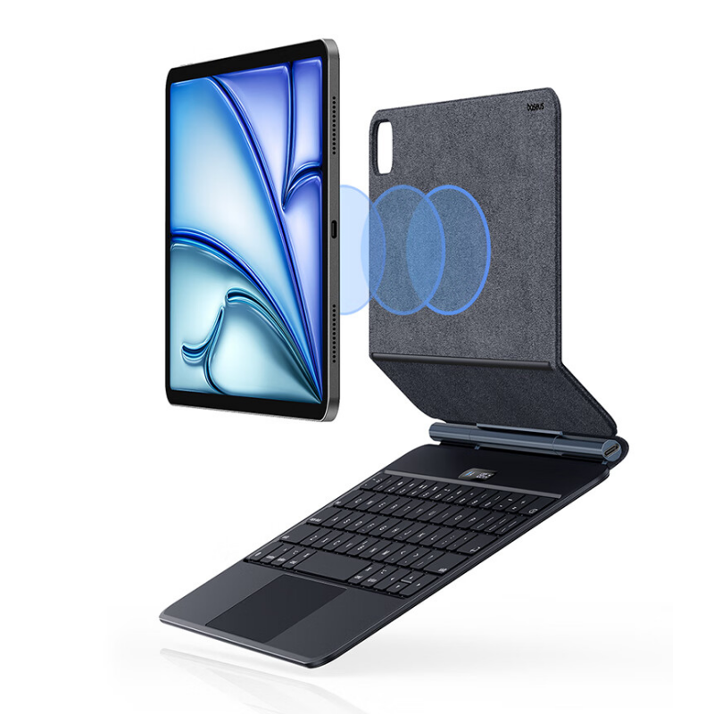 JMT-2501 Leather iPad Case iPad Air iPad Pro Keyboard Case with Touchpad and Power Bank