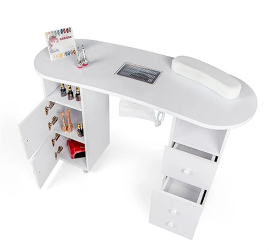 JMT-370506 Multi-functional Nail Salon Manicure Table with Drawers and Integrated Nail Cleaner