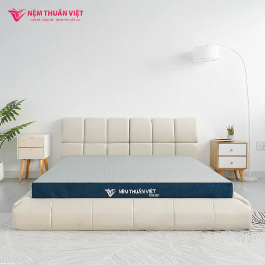 JMT-819402 Luxury Queen Size Memory Foam Mattress with Natural Latex - Titan Grey