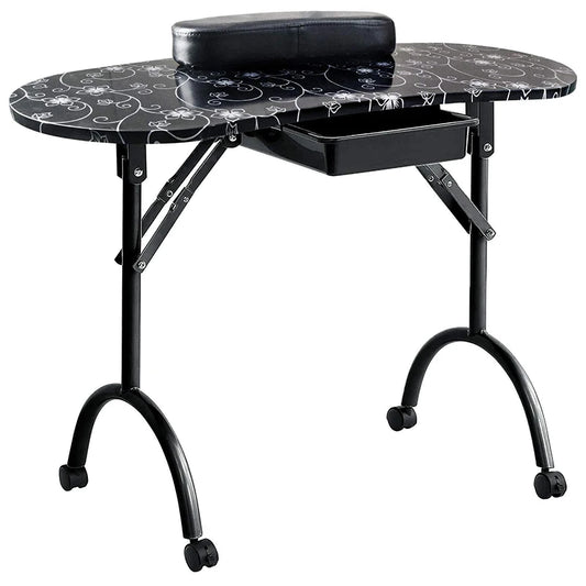 JMT-599882 Portable Rolling and Single Manicure Tables for Versatile Nail Care Solutions