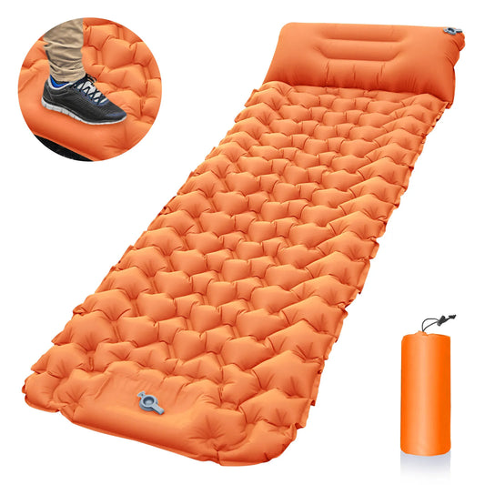 JMT-832650 Portable Outdoor Inflatable Air Mattress with Built-in Foot Pump for Camping and Travel