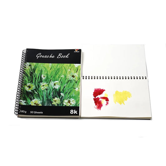 JMT-875018 Custom Hardcover Spiral Sketchbook - A3, A4, A5, 60 Sheets, 160gsm Thick Paper, Kraft Cover