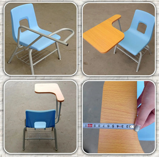 JMT-854922 Modern Folding Plastic Chair with Student Desk for Lecture Halls and Training Sessions