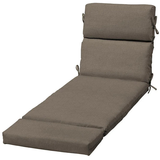 JMT-013450 Dark Gray Custom Embroidered Outdoor Cushion Covers for Chaise Lounge - Water Repellent, 100% Polyester