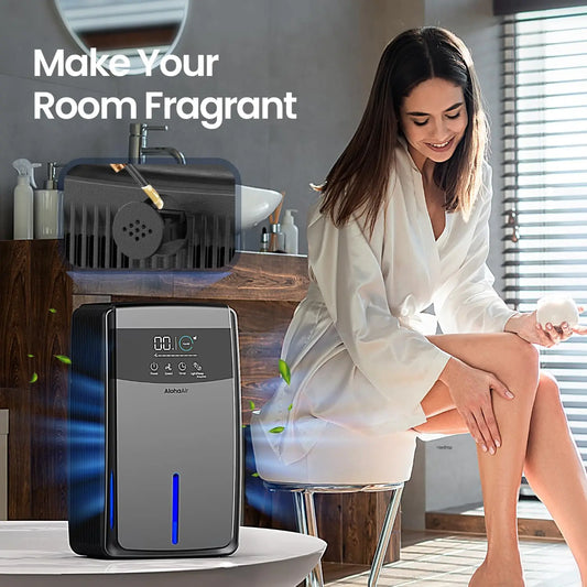 JMT-818634 95 oz Compact Home Dehumidifier with 7-Color Night Light for Bedroom and Bathroom