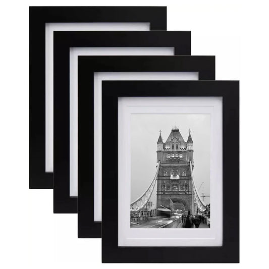 JMT-536074 Black and White Poster Picture Frames in Various Sizes: 4x6, 5x7, 6x8, 8x10, A1, A2, A3, A4, A5, 11x14, 12x16, 12x18, 16x20, 18x24, 24x36