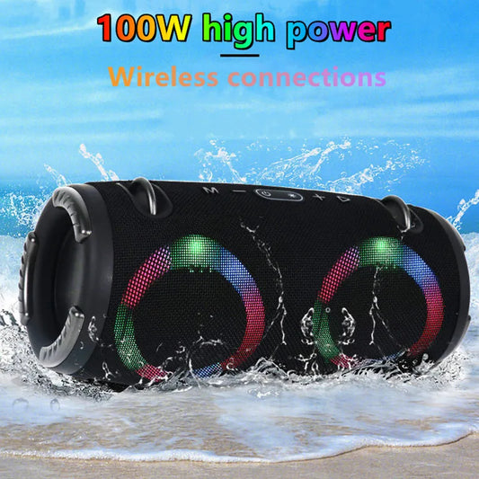 JMT-591882 Portable 100W Outdoor Bluetooth Speaker with 3D Stereo Surround Sound and Subwoofer for Mobile Devices
