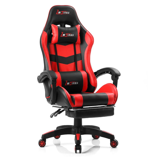 JMT-453002 Ergonomic Purple and Black Gaming Chair with Footrest, Leather Finish, Customisable Design