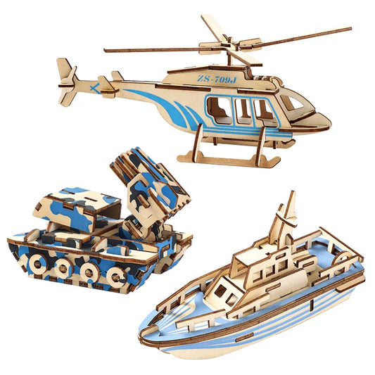 JMT-865290 3D Wooden Puzzle Kit for Kids - Eco-Friendly DIY Educational Toy in Cartoon Style