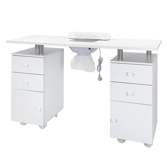 JMT-534346 Professional Multi-Functional Nail Table with Built-in Dust Collector and Storage Drawers