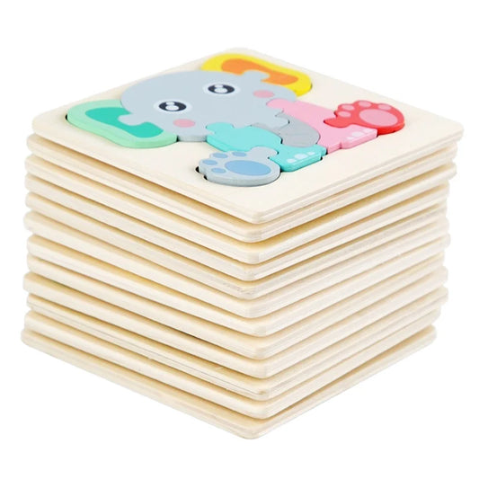 JMT-849482 3D Animal Snap Puzzle Jigsaw Board Toy for Children's Early Learning and Development