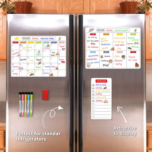JMT-969546 Magnetic Weekly and Daily Calendar for Refrigerator Organiser