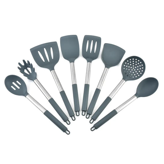 JMT-296266 Stainless Steel and Silicone Kitchenware Set for Versatile Cooking and Baking
