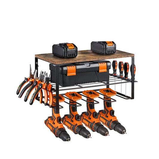 JMT-217226 Wall Mounted Wooden Tool Storage Organizer for Efficient Space Management