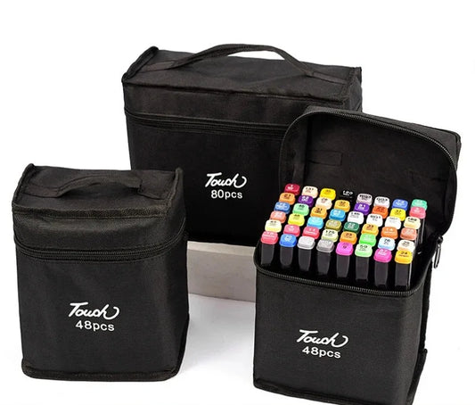 JMT-359306 Alcohol Based Dual Tip Sketch Marker Pens - 48 Colour Artist Drawing Set