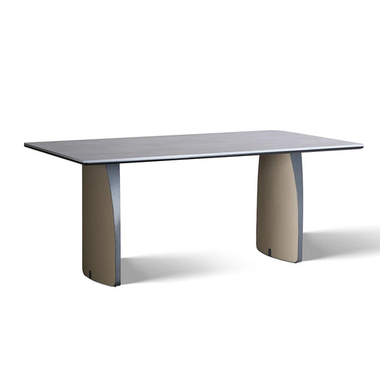 JMT-449546 Modern Nordic Extending Dining Table with Golden Stainless Steel Frame and Tempered Glass Top
