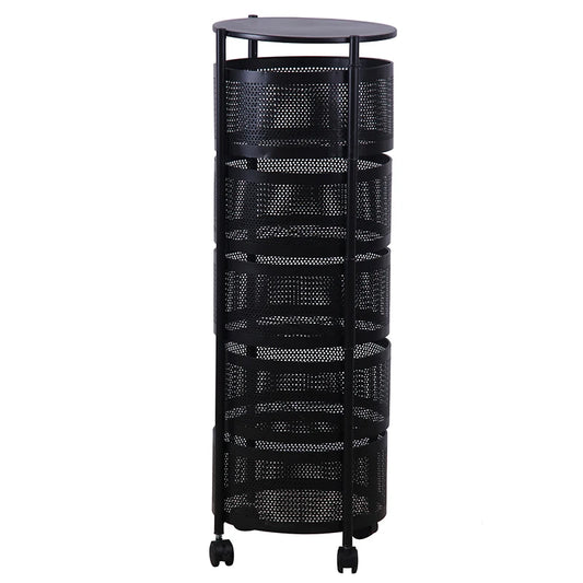JMT-840970 Three-Tier Rolling Kitchen Cart with Mobile Storage and Wheels