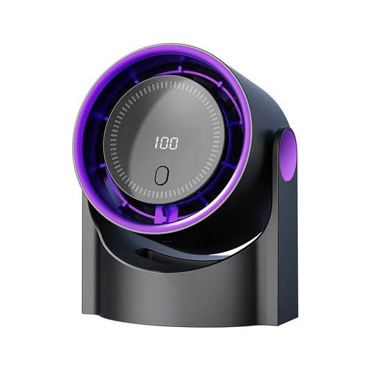 JMT-182218 USB Bladeless Desktop Fan with Digital Display and Turbo Speed, Foldable Air Cooling Design, Brushless Motor, 5V Power