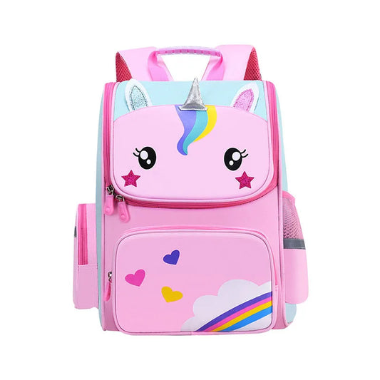 JMT-142090 Cute Pink Unicorn Backpack for Kids - 2024 Cartoon School Bag for Girls