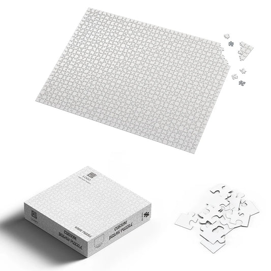 JMT-735370 White Pearl Paper Jigsaw Puzzle - 500 & 1000 Piece Custom Shaped Cardboard Blank
