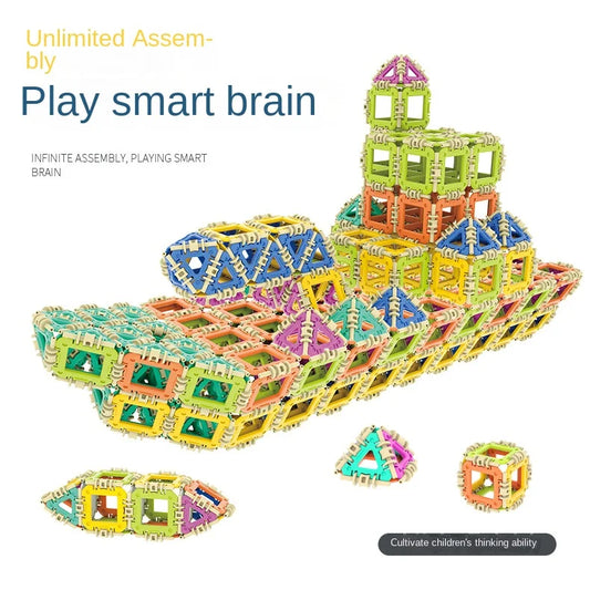 JMT-618954 Educational Jigsaw Puzzle Building Blocks for Kids - Creative Montessori Toy for Developing Intelligence