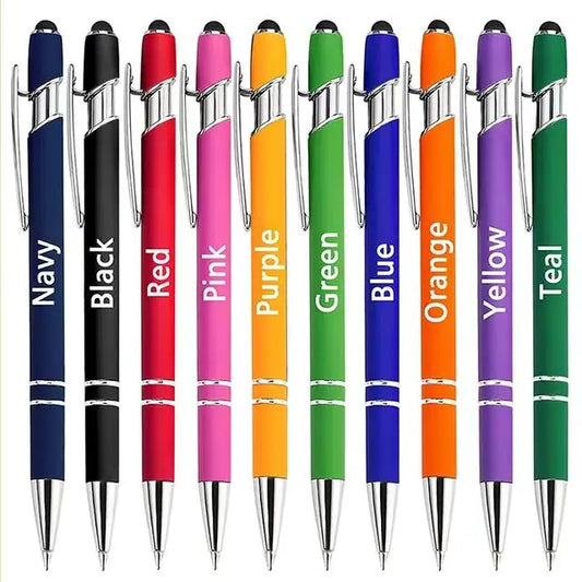 JMT-348426 Aluminium Ballpoint Stylus Pen with Soft Rubber Tip for Touch Screens - Custom Logo Available