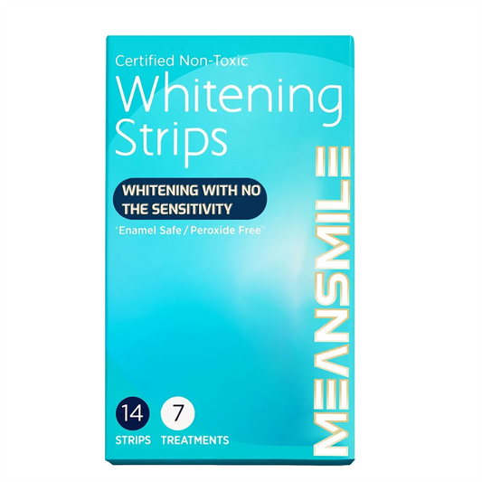 JMT-699530 Peroxide Free Teeth Whitening Strips - 7 Pouches for Effective Home Treatment