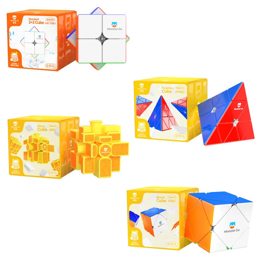 JMT-145546 MG Mirror Pyramid Skewb Magic Cube Puzzle and 3x3 Speed Cube Educational Toy
