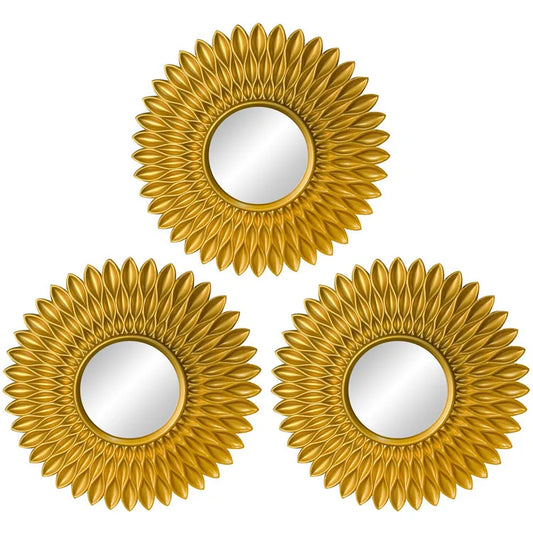 JMT-450058 Nordic Metal Hanging Mirror - 25cm Decorative PVC Wall Art for Home Decor