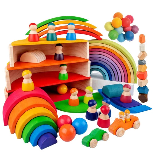 JMT-901514 Montessori Wooden Shape Puzzles for Kindergarten Learning and Development
