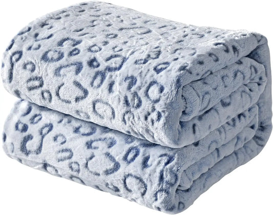 JMT-188298 Plush Flannel Fleece Check Print Throw Blanket - Soft, Warm, Lightweight for Sofa, Couch, and Bed