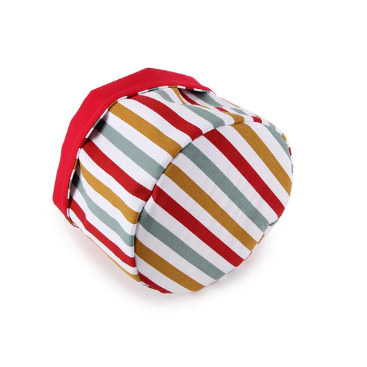 JMT-020618 Natural Cotton Fabric Foldable Bread Basket for Food Safe Storage