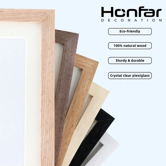 JMT-225354 Solid Oak Picture Frame for Home Decor – Classic Wooden Wall Hanging Display, Available in Various Sizes 21x30, 30x40, 40x50, 50x70 cm