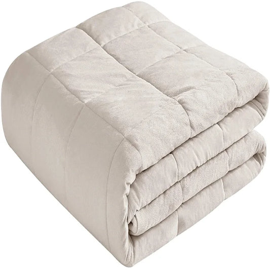 JMT-367946 Velvet Fabric Weighted Blanket with Removable Cover for Adults and Babies - Various Sizes Available