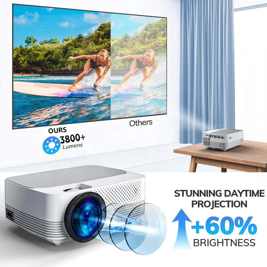 JMT-279370 Mini Portable 720P LED Multimedia Projector for Home Cinema with USB and HDMI Connectivity