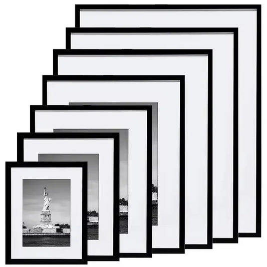 JMT-667146 A4 Black Freestanding and Wall Mountable Photo Frame for Modern Home and Gallery Display