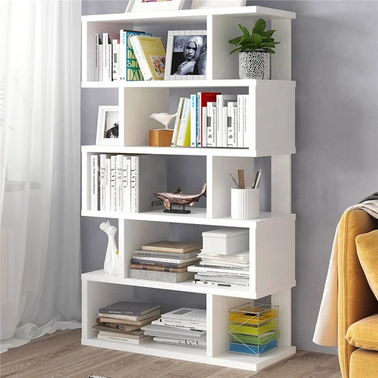 JMT-746762 Modern Wooden Bookcase Display Shelf Storage Unit with Multiple Designs