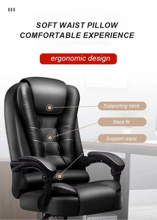 JMT-238282 Luxury Leather Reclining Executive Office Chair with Massage Function