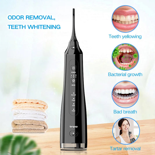 JMT-978634 Rechargeable Portable Water Flosser with 3 Cleaning Modes for Travel and Oral Care